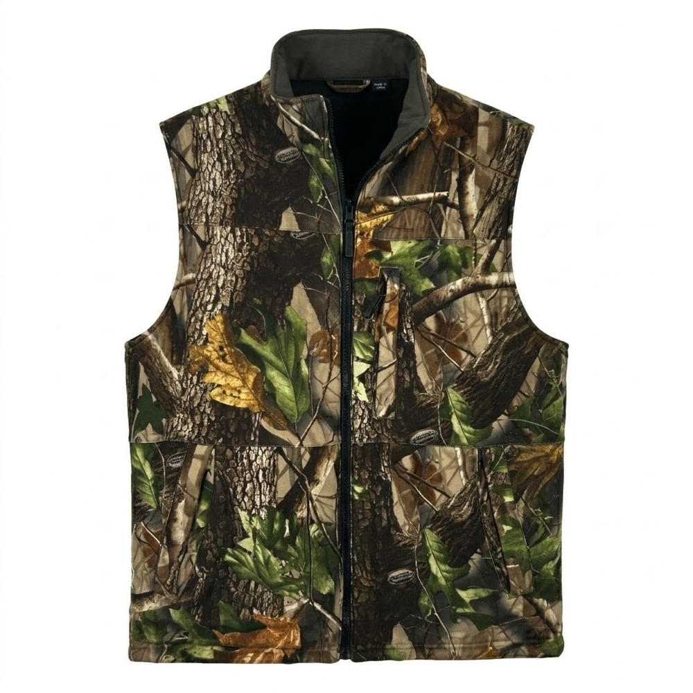 Aigle Mens Reversible Camo Vest Large Green Thermolite Made‎ in France Hunting
